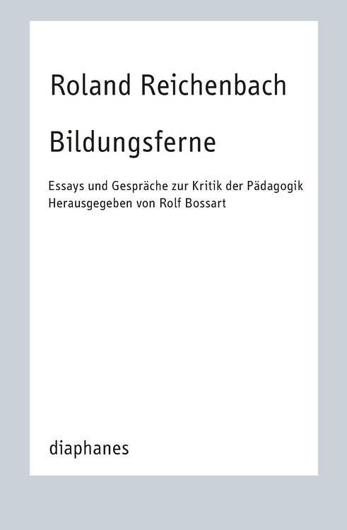 Roland Reichenbach: Tabuisierung und Desinteresse. Die zwei Seiten der antiessentialistischen Medaille